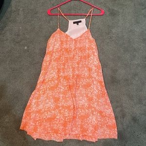 Orange and white dress